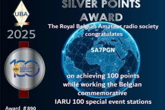 UBA IARU 100 Event - Silver Award 100 stations